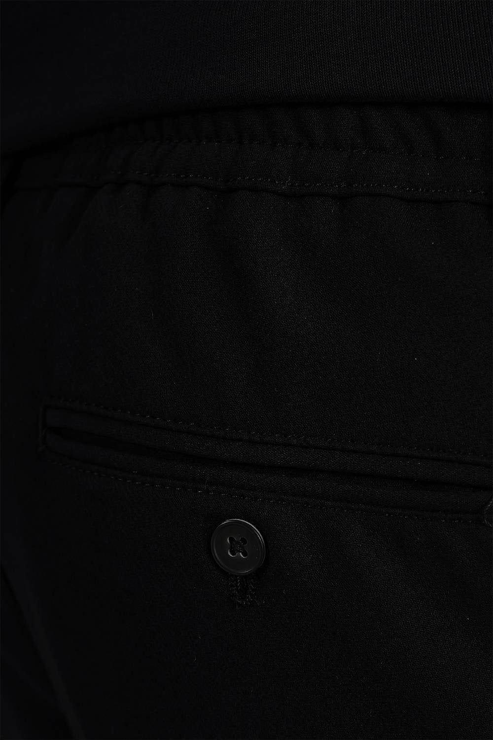 Slim Fit Beli Lastikli Önden Pens Detaylı Esnek Pamuklu Siyah Pantolon P 1130