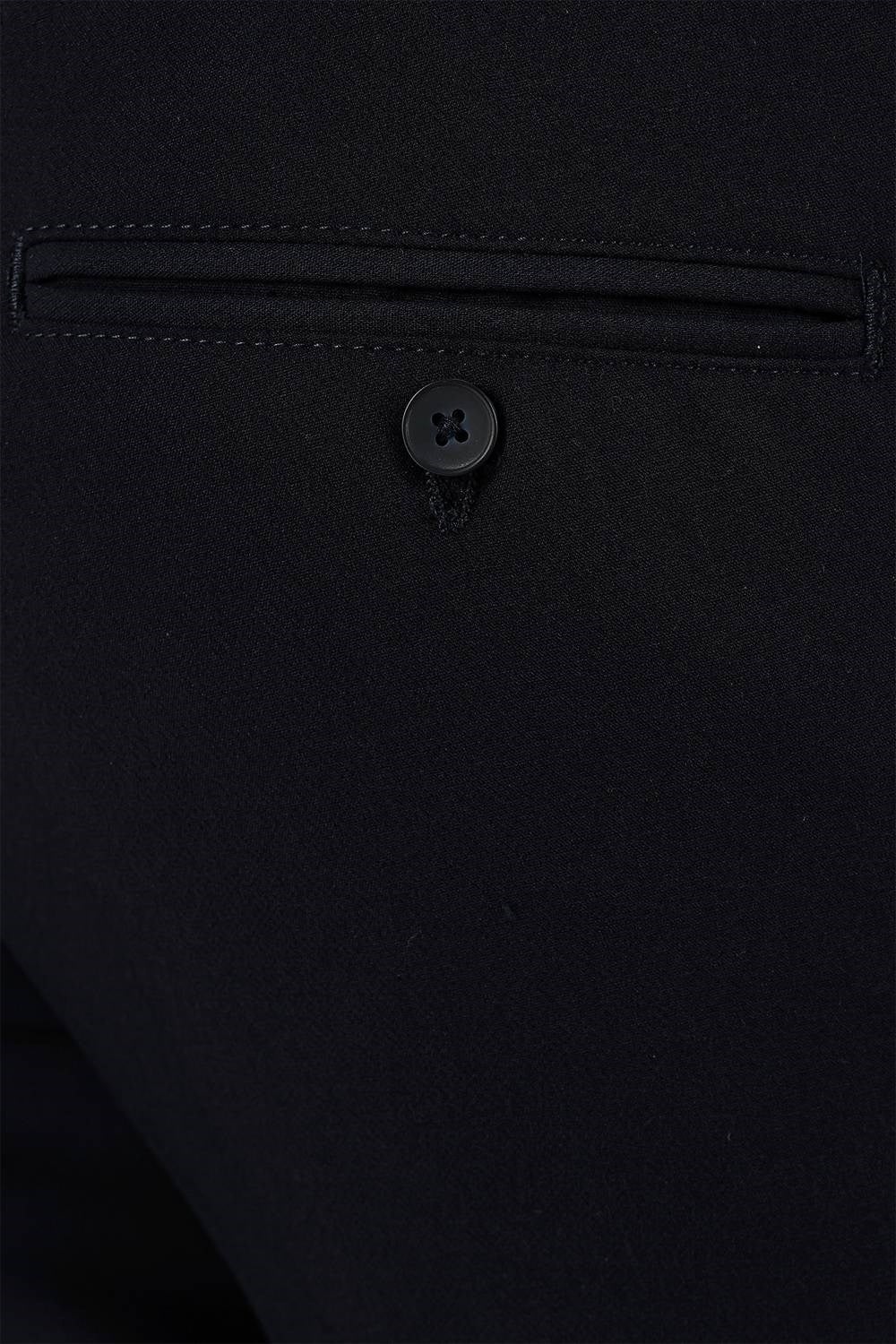 Slim Fit Beli Lastikli Önden Pens Detaylı Esnek Pamuklu Lacivert Pantolon P 1130