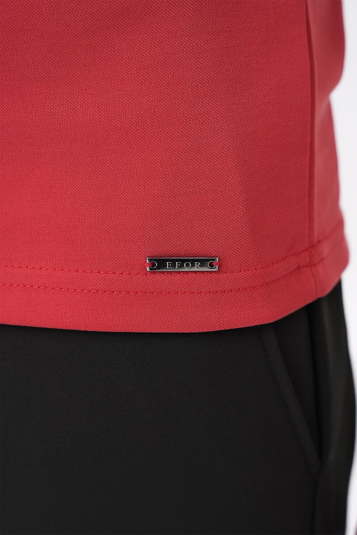 Slim Fit Düğmeli Pamuklu Mercan Polo Yaka Tişört Ts 879