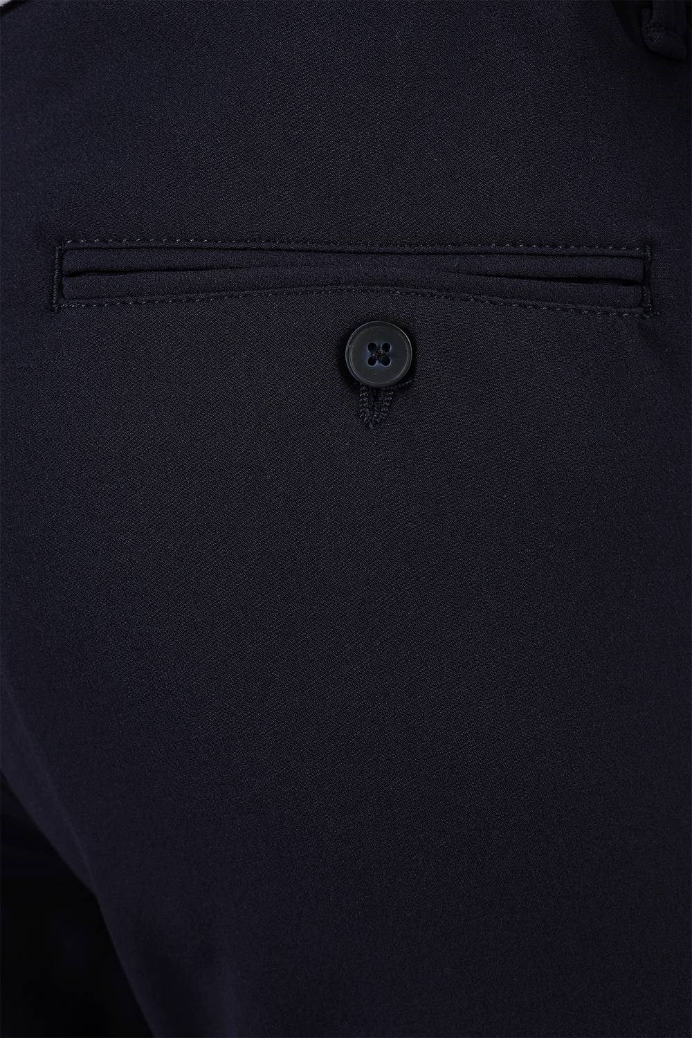 Slim Fit Esnek Pamuklu Duble Paça Lacivert Pantolon P 1135