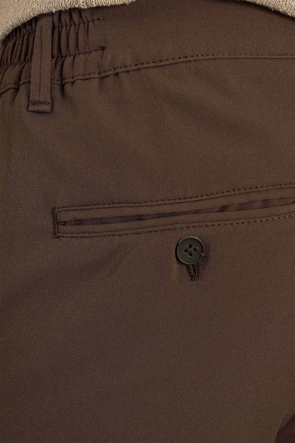 Slim Fit Esnek Pamuklu Duble Paça Tütün Pantolon P 1135