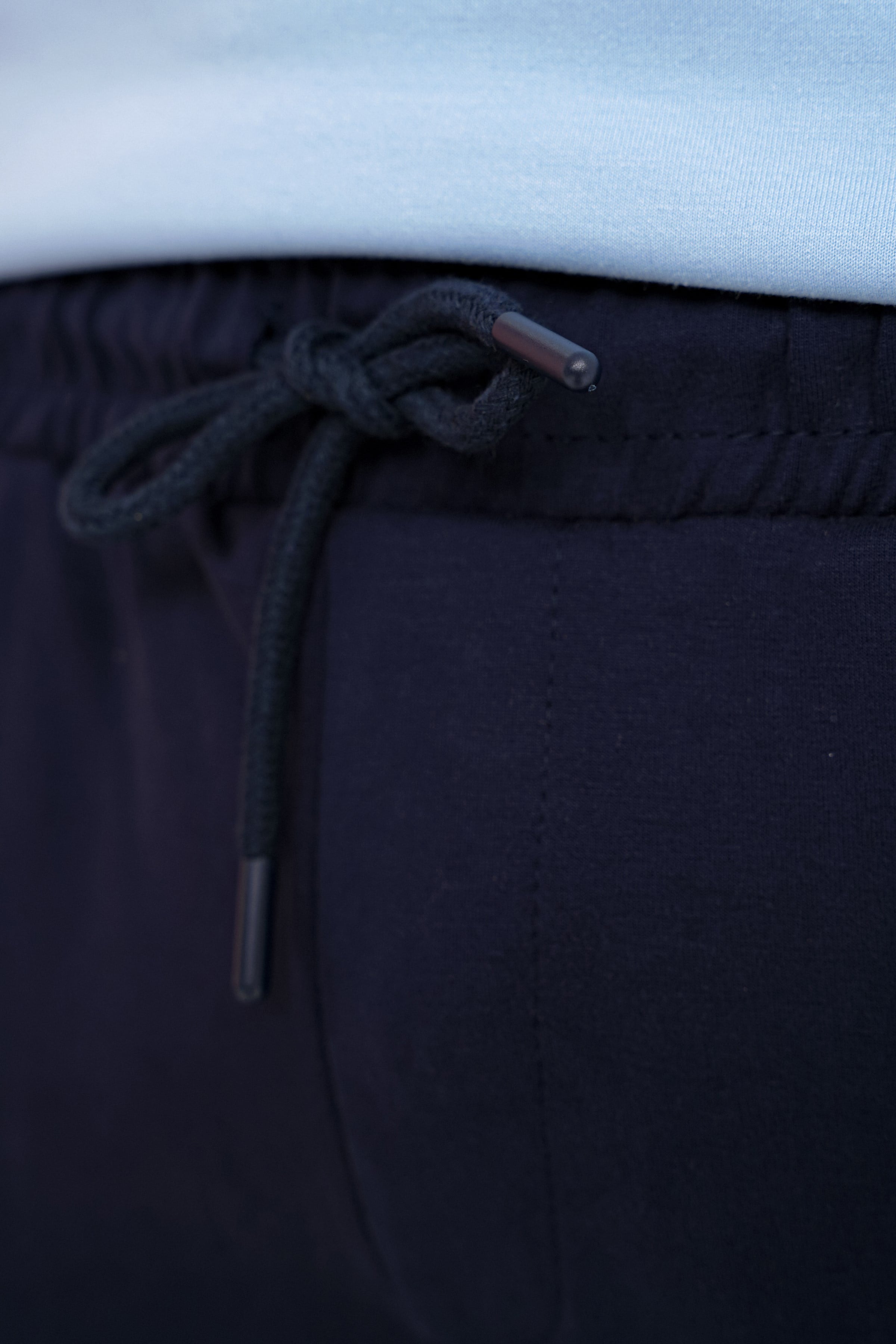 Slim Fit Önden Pens Detaylı Yan Cep %97 Pamuk Lacivert Jogger Pantolon ATP 034