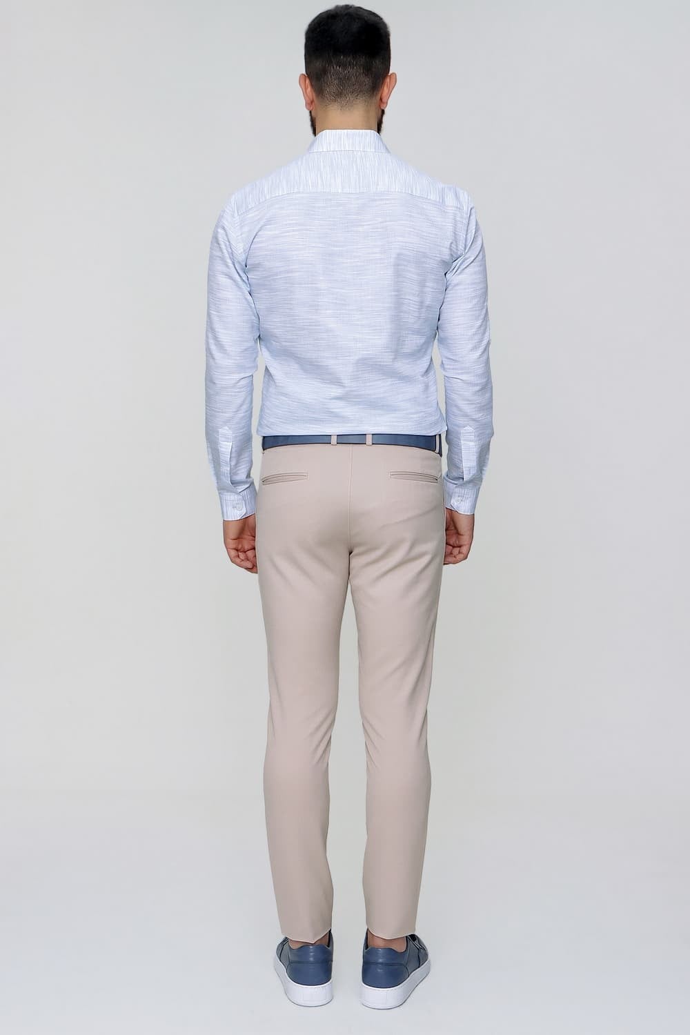 Slim Fit Pilesiz Yan Cepli Esnek Pamuklu Taş Pantolon P 1052