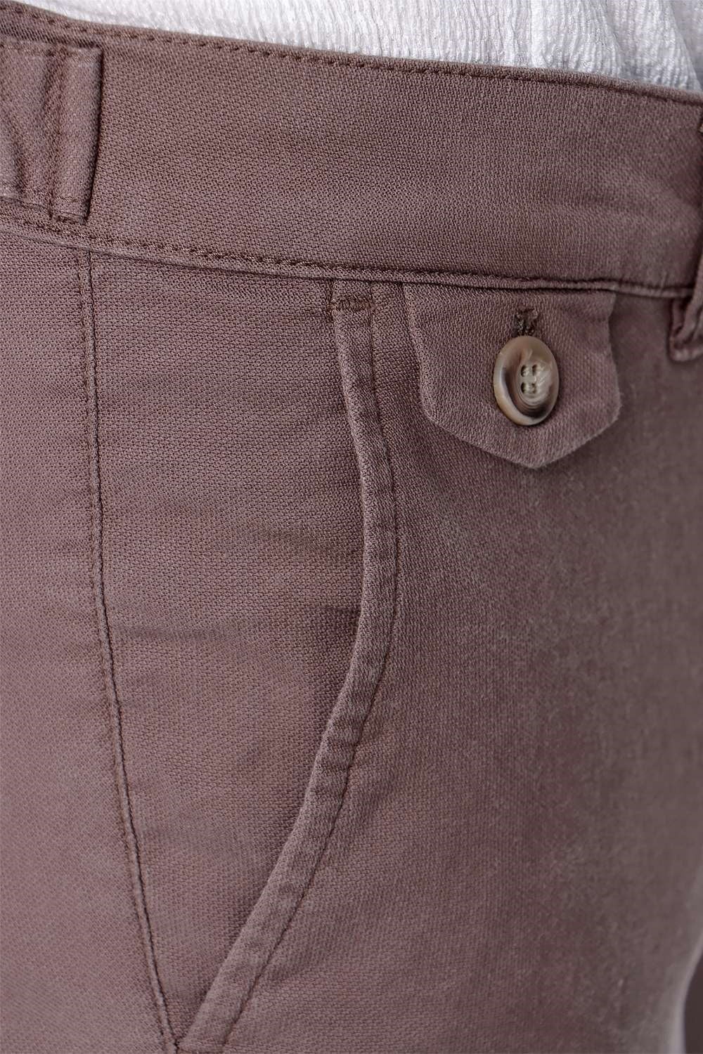 Slim Fit Pilesiz Yan Cepli Esnek Pamuk Toprak Chino Pantolon P 1093