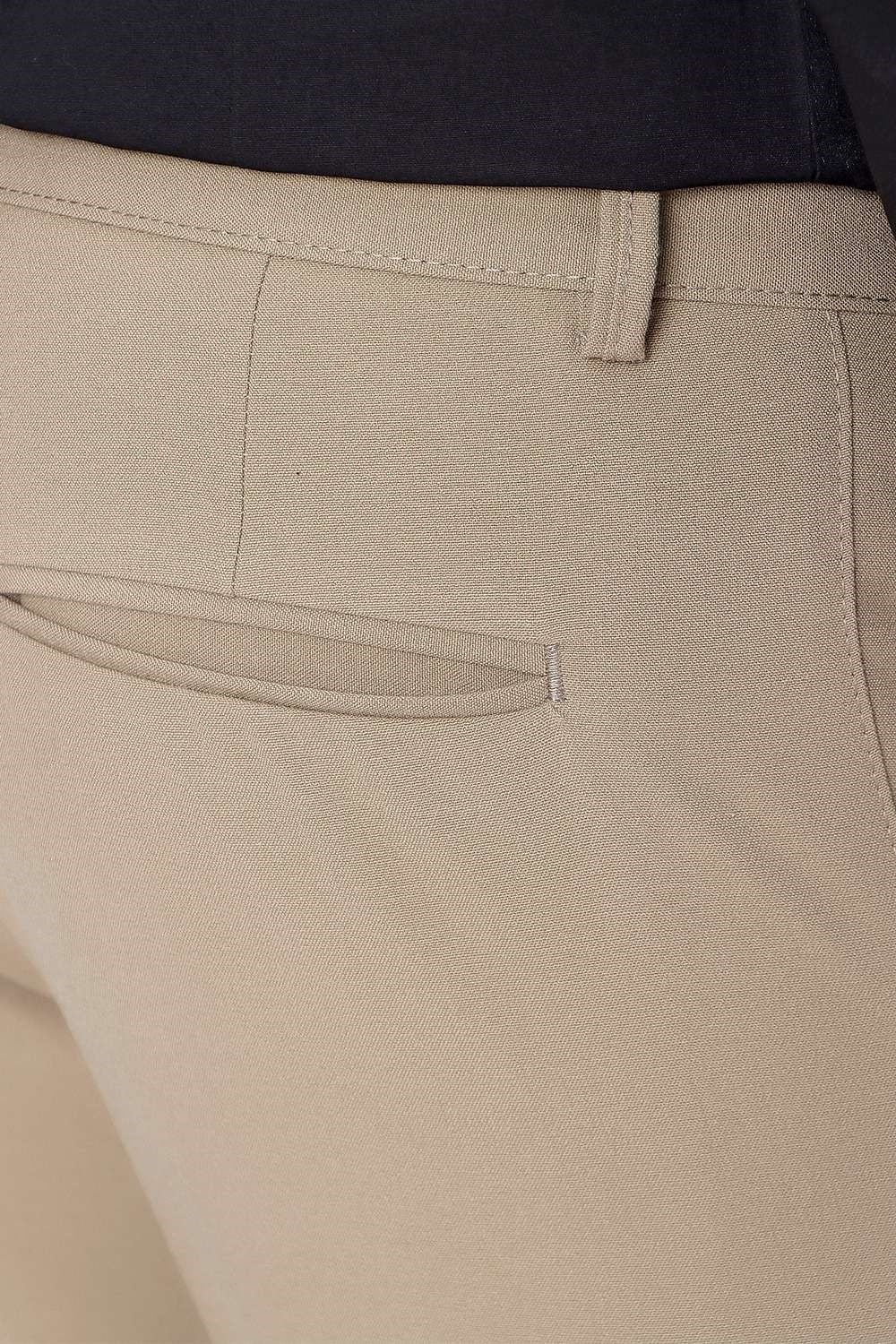 Slim Fit Pilesiz Yan Cepli Esnek Yünlü Bej Chino Pantolon P 1102
