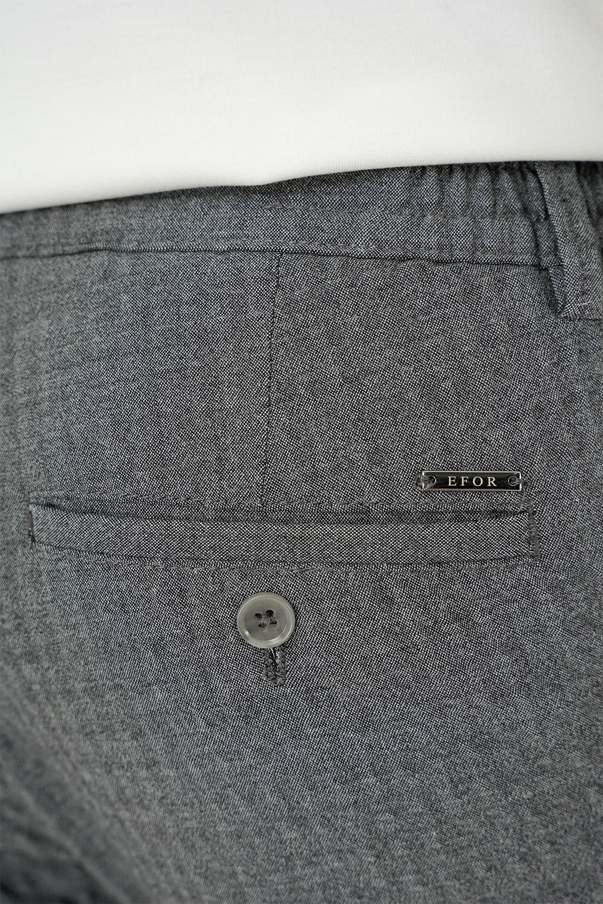 Slim Fit Waffle Kumaş Esnek Pamuk Antrasit Pantolon P 1168