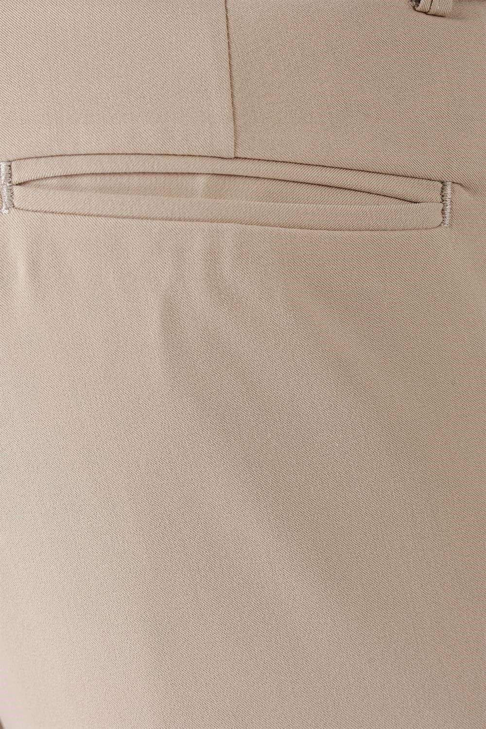 Slim Fit Yan Cep Esnek Pamuk Casual Bej Pantolon P 1147