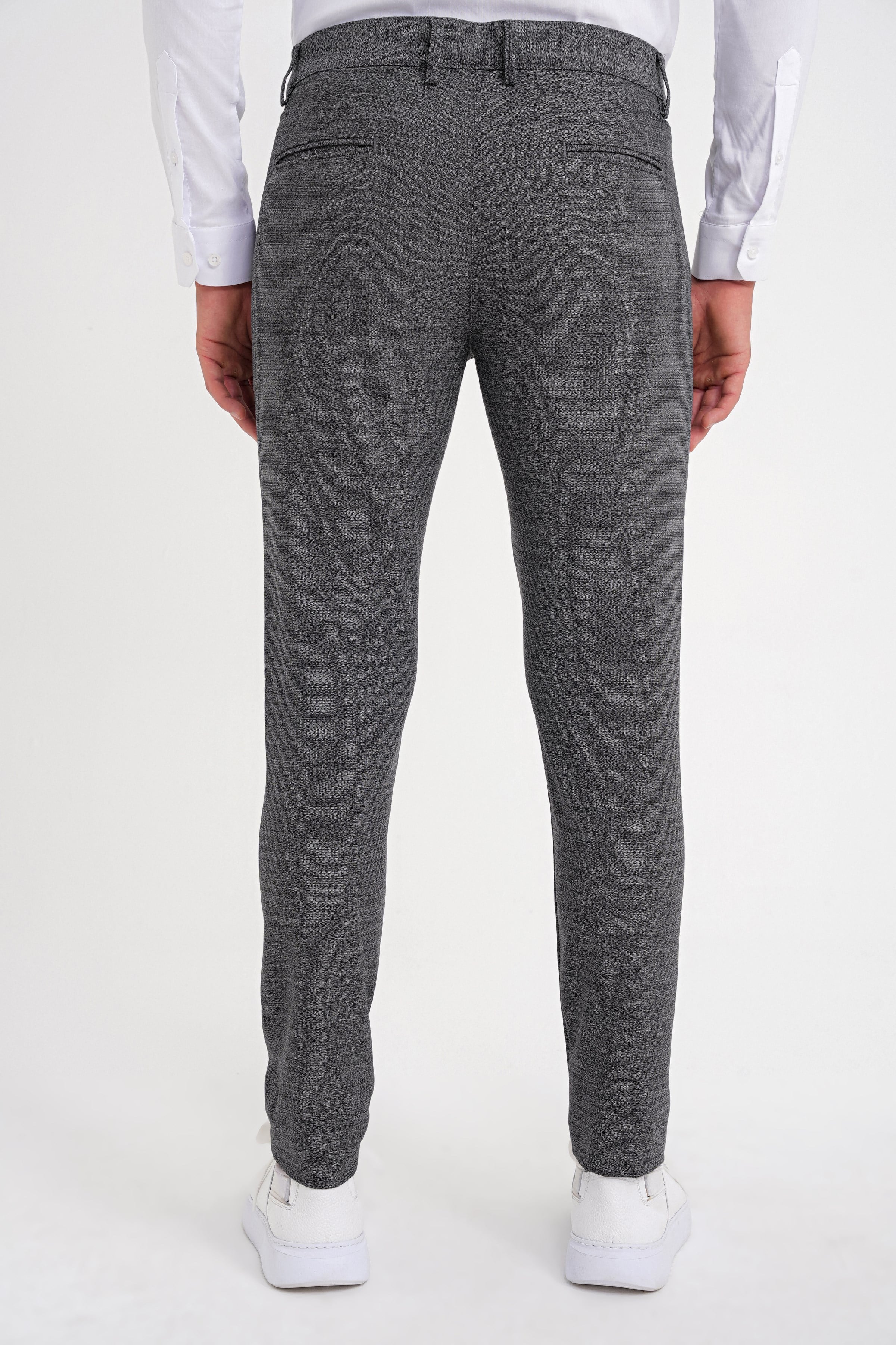 Slim Fit Yan Cep Esnek Pamuklu Dokulu Füme Pantolon P 1086