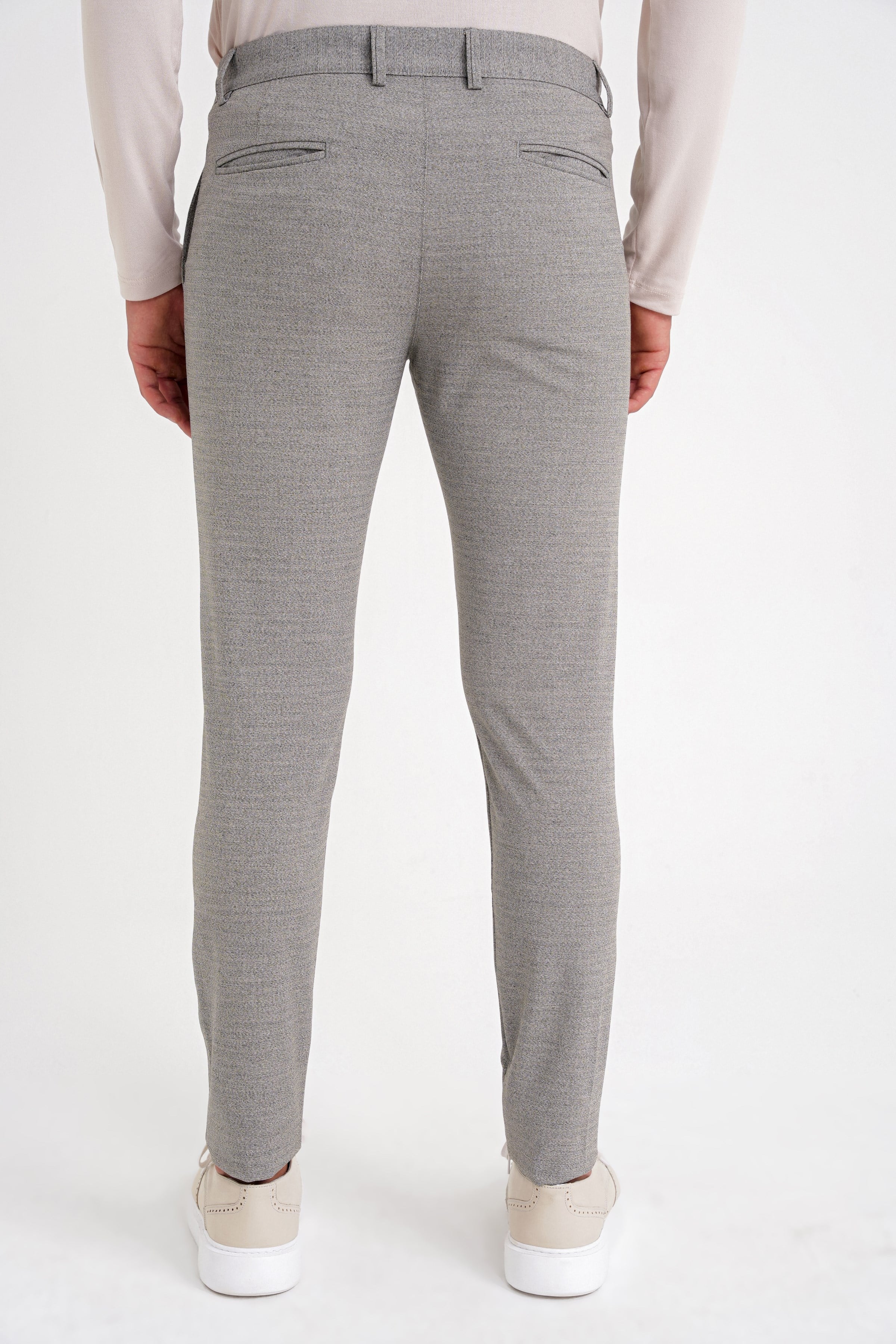 Slim Fit Yan Cep Esnek Pamuklu Dokulu Bej Pantolon P 1086