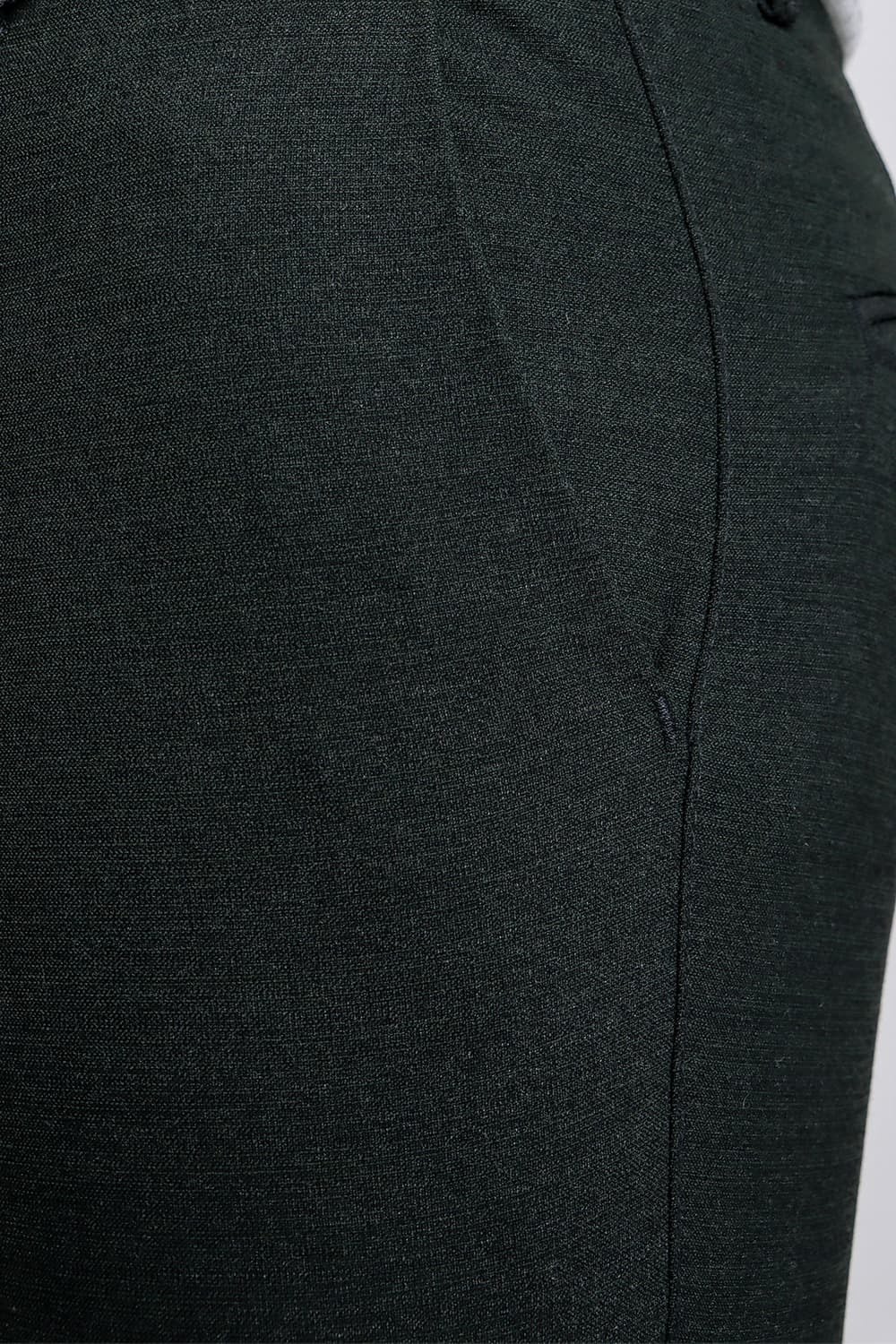 Slim Fit Yan Cep Esnek Pamuklu Dokulu Yeşil Pantolon P 1086