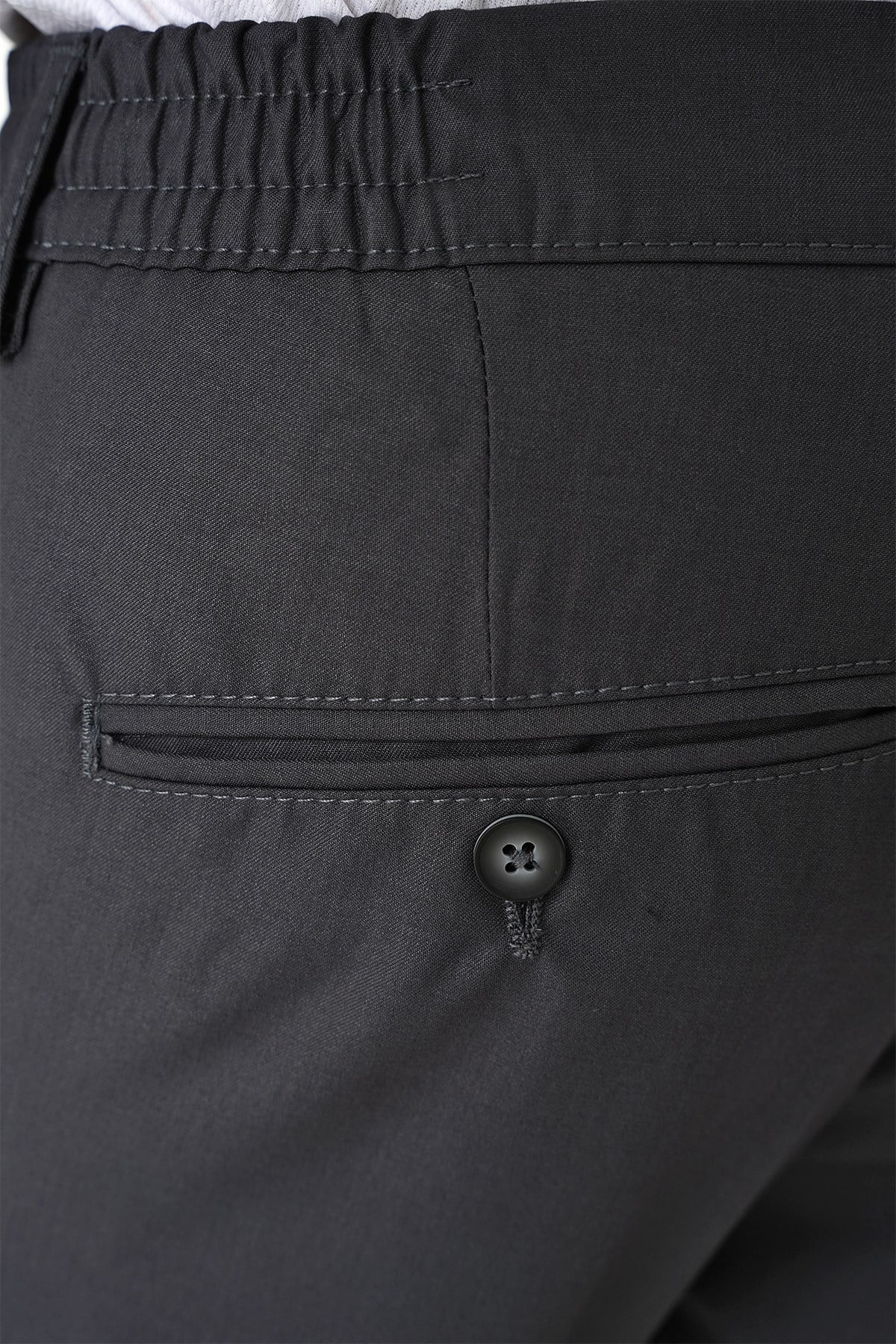 Slim Fit Yan Cep Pamuklu Duble Paça Antrasit Jogger Pantolon P 1165