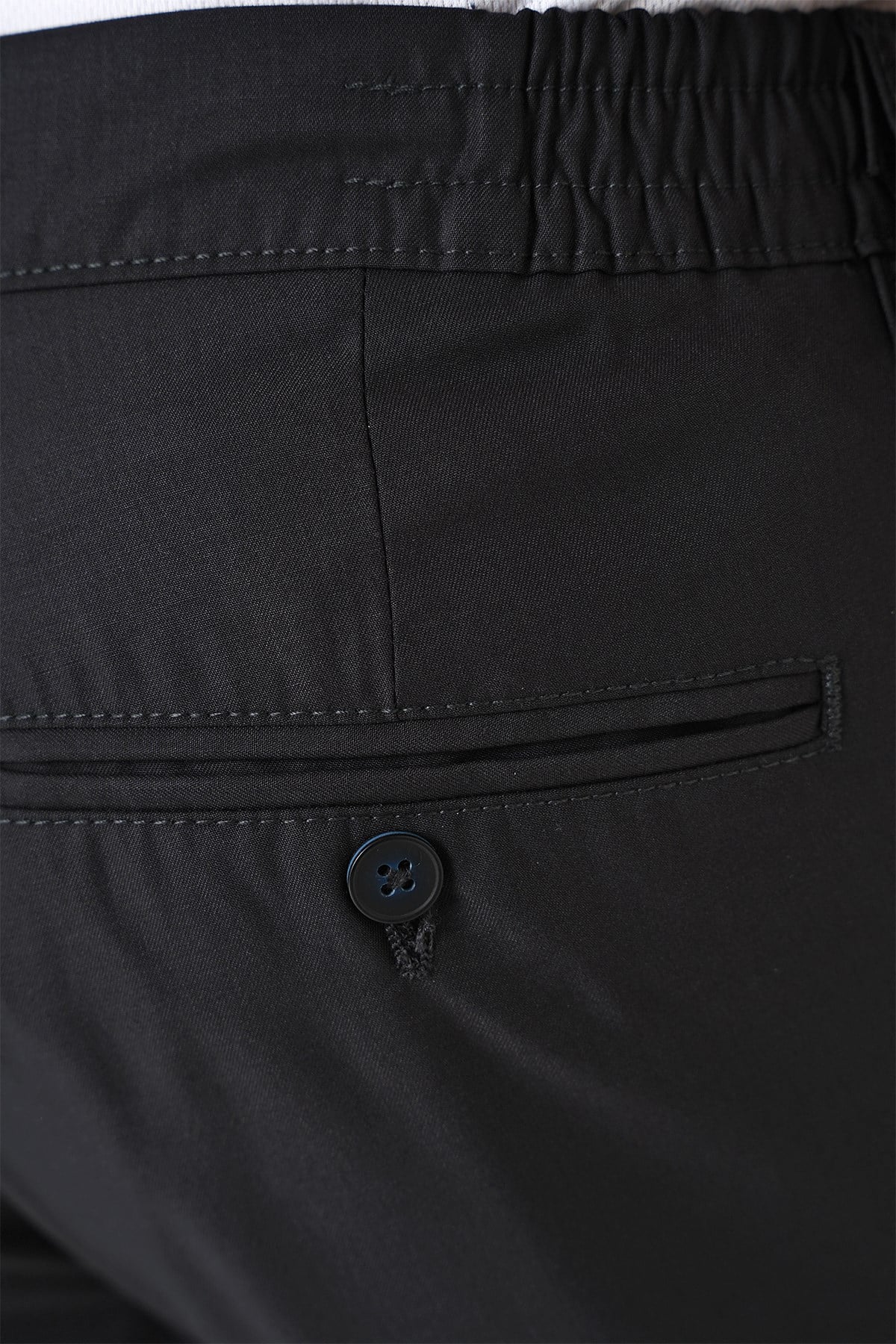 Slim Fit Yan Cep Pamuklu Duble Paça Füme Jogger Pantolon P 1165