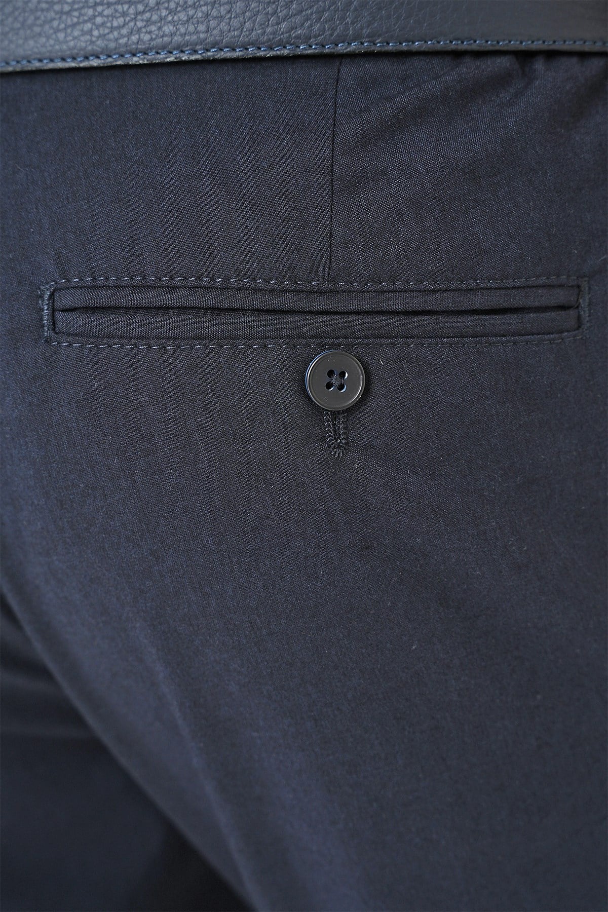 Slim Fit Yan Cep Pamuklu Duble Paça Lacivert Jogger Pantolon P 1165