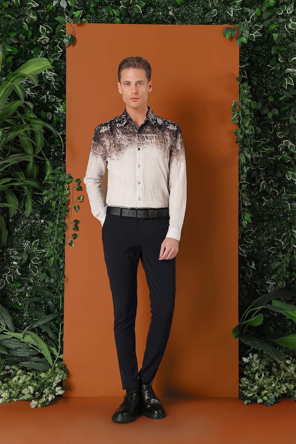 Slim Fit Yan Cepli Düz Esnek Pamuk Casual Siyah Pantolon P 1144