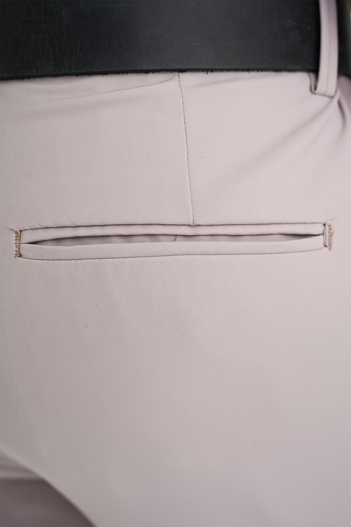 Slim Fit Yan Cepli Esnek Düz Koyu Vizon Pamuk Pantolon P 1197