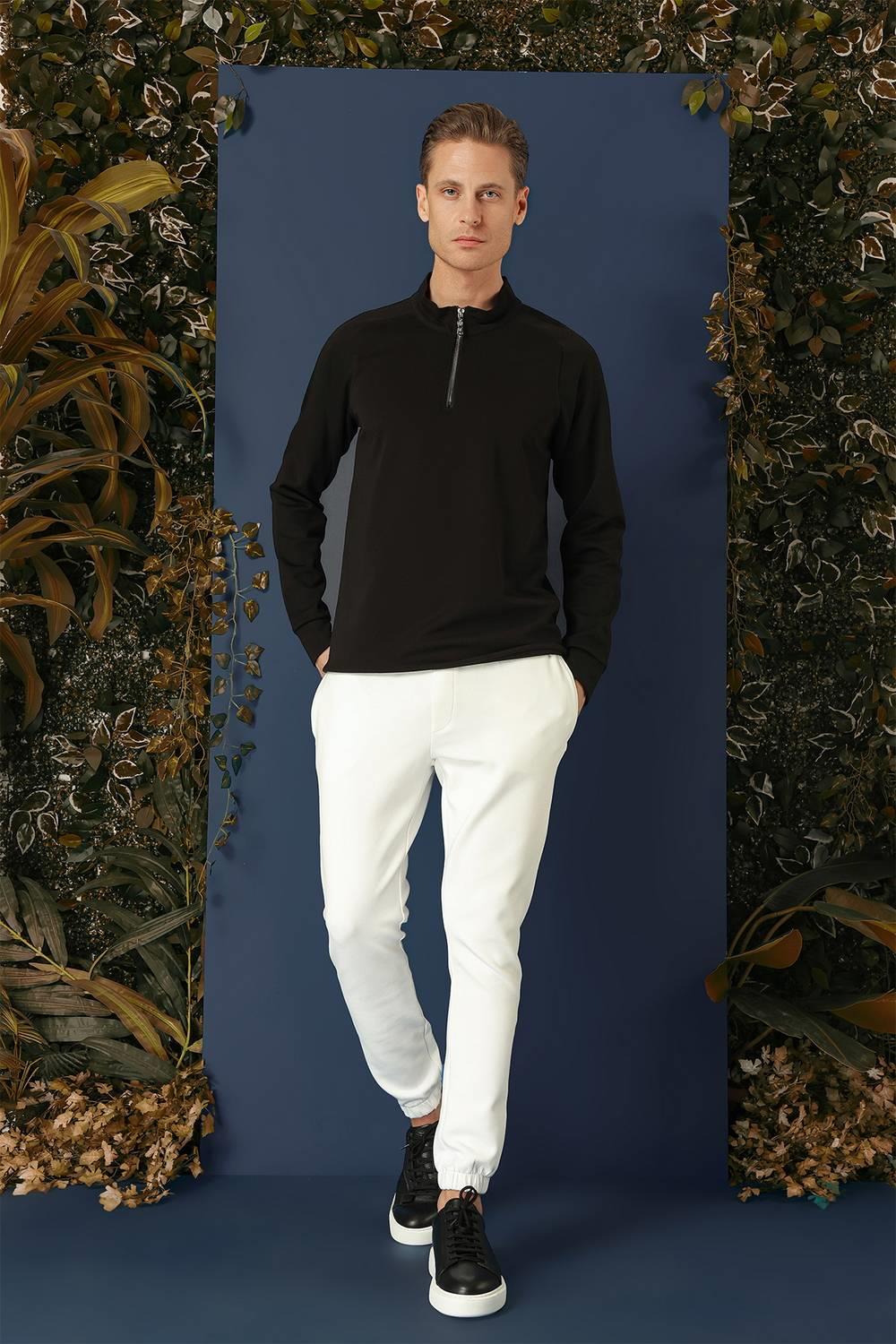 SWT 012 SWEA Slim Fit Siyah Spor 47 - Sweatshırt