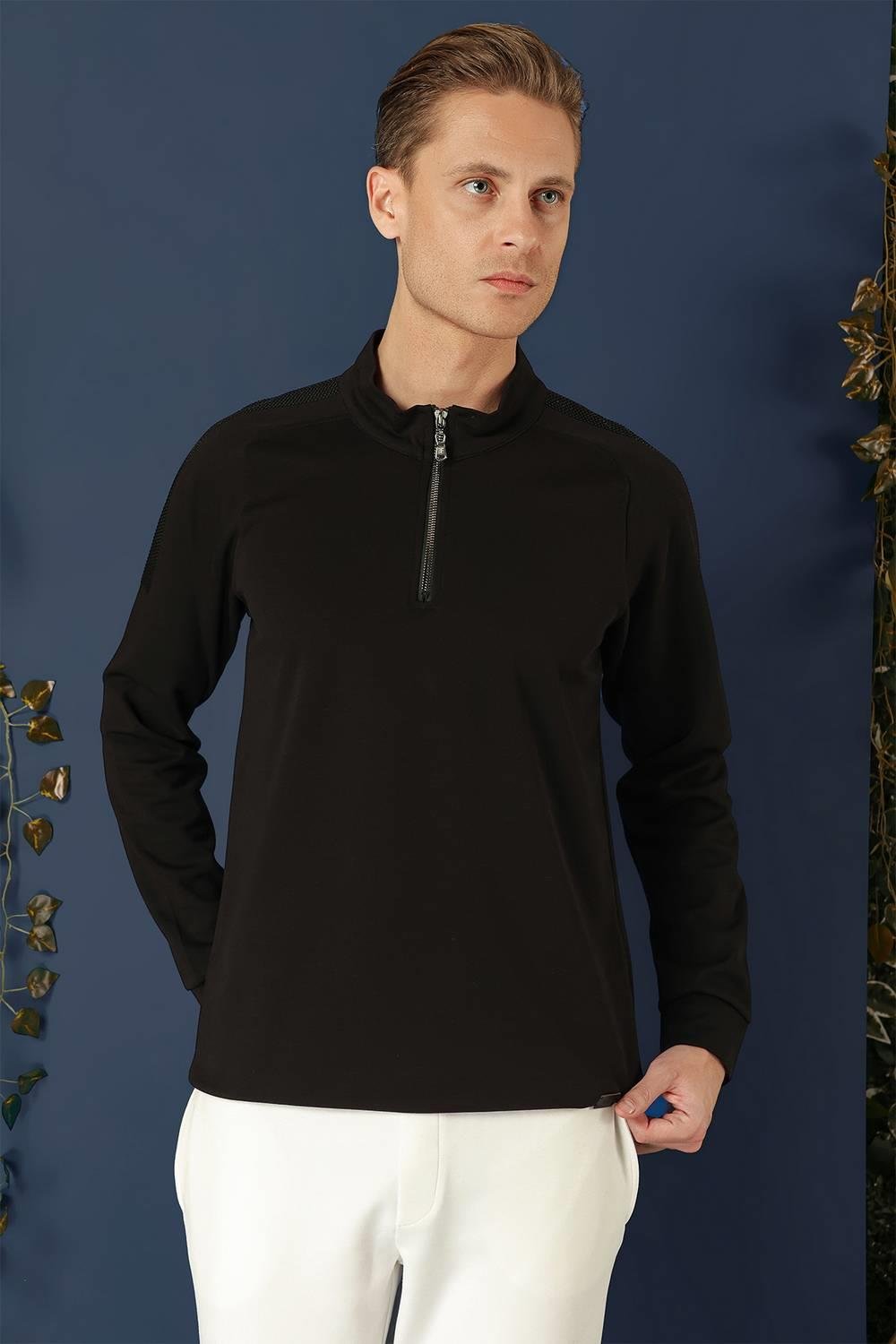 SWT 012 SWEA Slim Fit Siyah Spor 47 - Sweatshırt