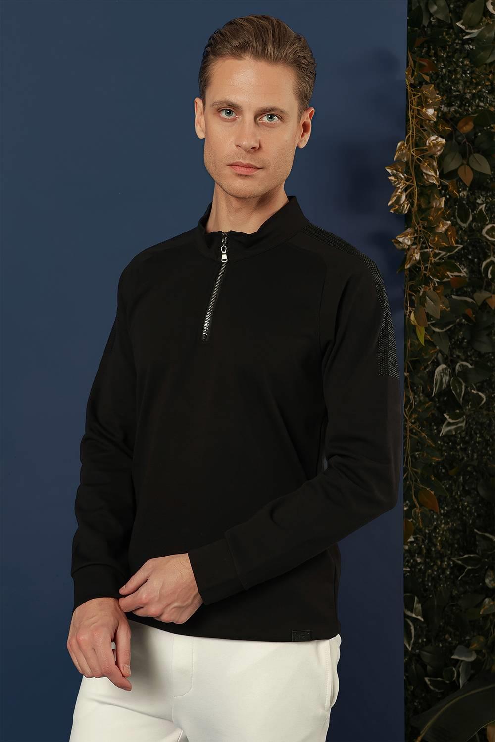 SWT 012 SWEA Slim Fit Siyah Spor 47 - Sweatshırt