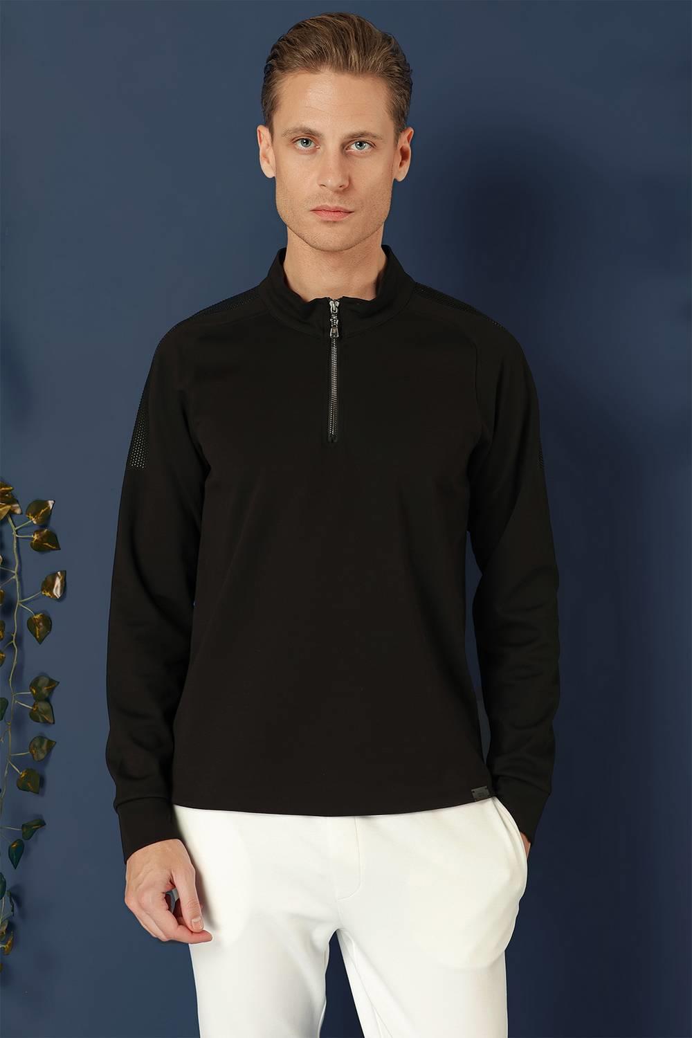 SWT 012 SWEA Slim Fit Siyah Spor 47 - Sweatshırt