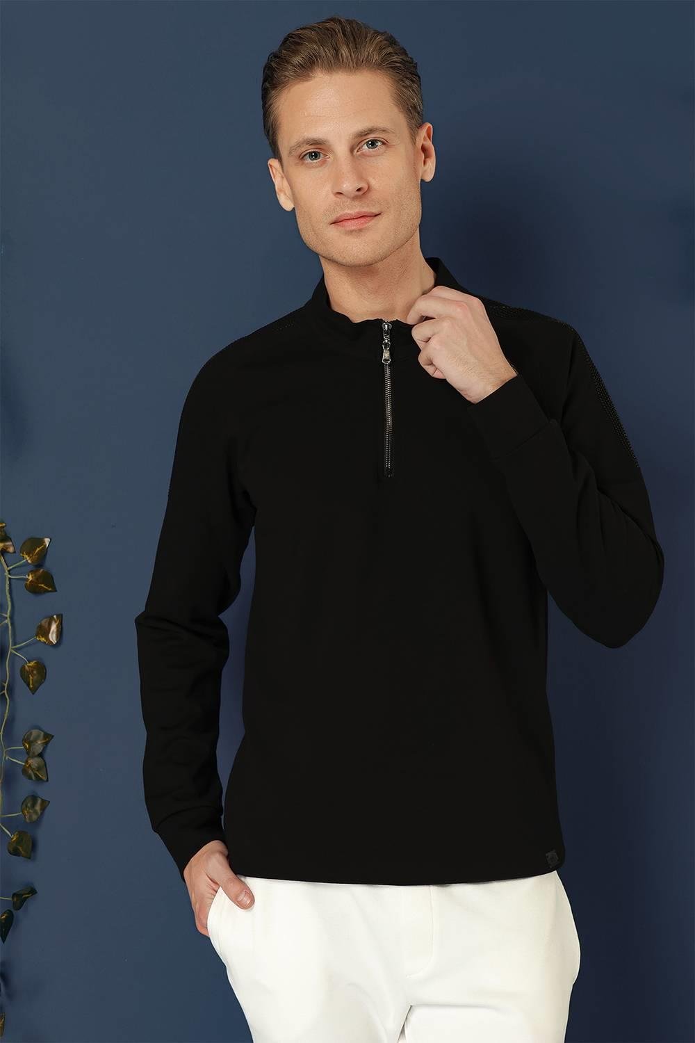 SWT 012 SWEA Slim Fit Siyah Spor 47 - Sweatshırt