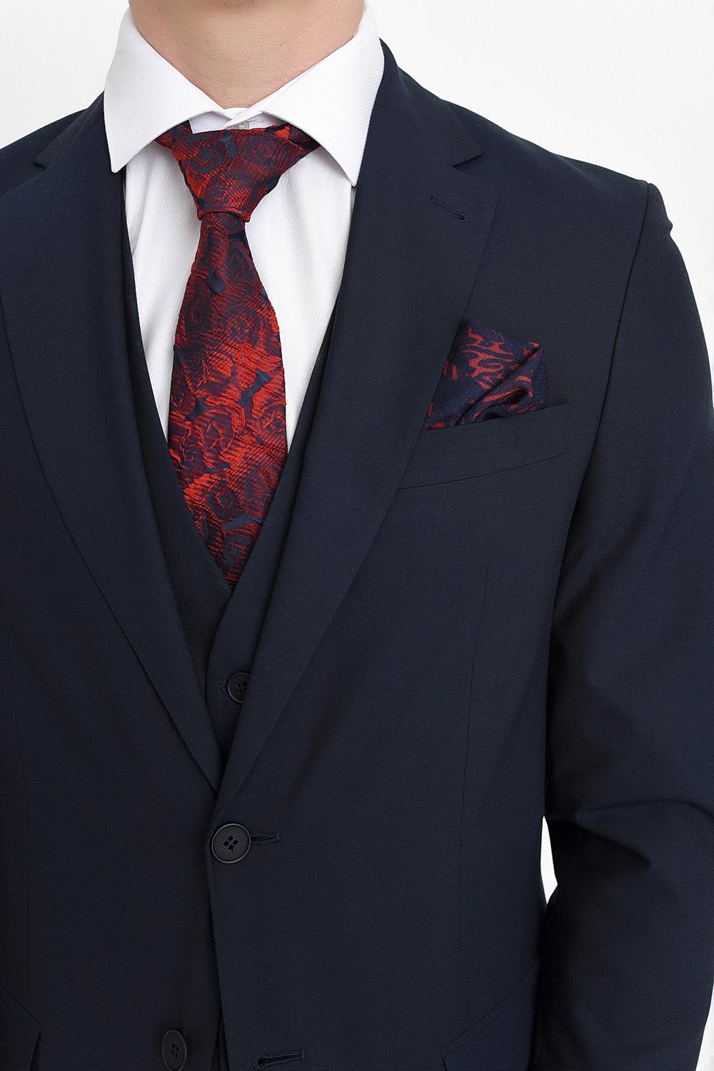 TK 784 Slim Fit Lacivert Klasik Takım Elbise