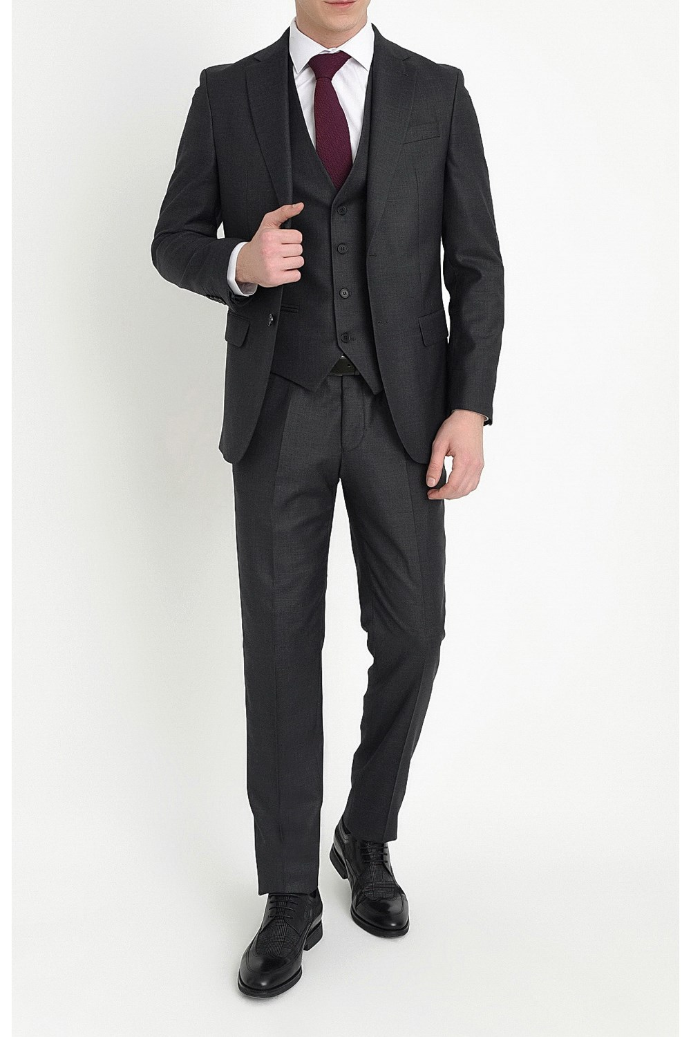 TK 786 Slim Fit Antrasit Klasik Takım Elbise