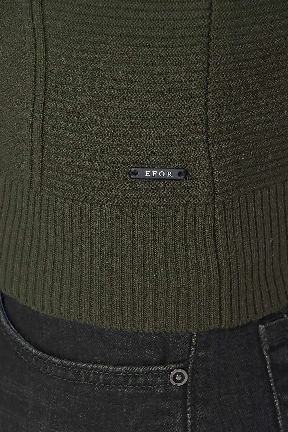 TR 847 Slim Fit Yeşil Klasik Triko