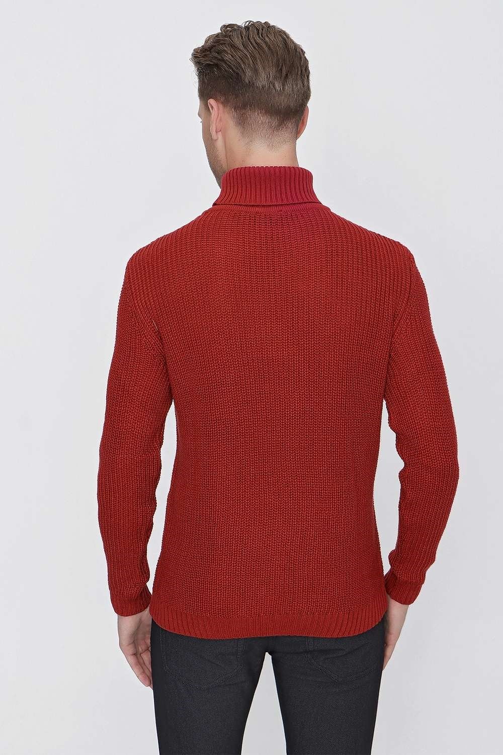 TR 850 Slim Fit Bordo Klasik Triko