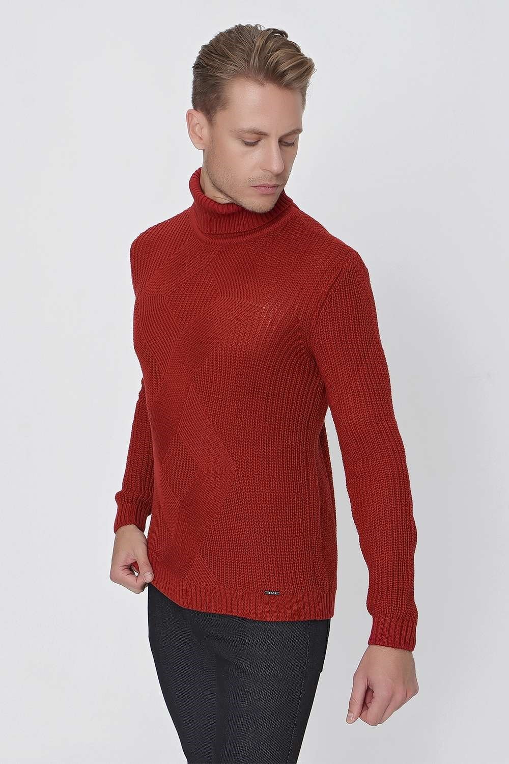 TR 850 Slim Fit Bordo Klasik Triko