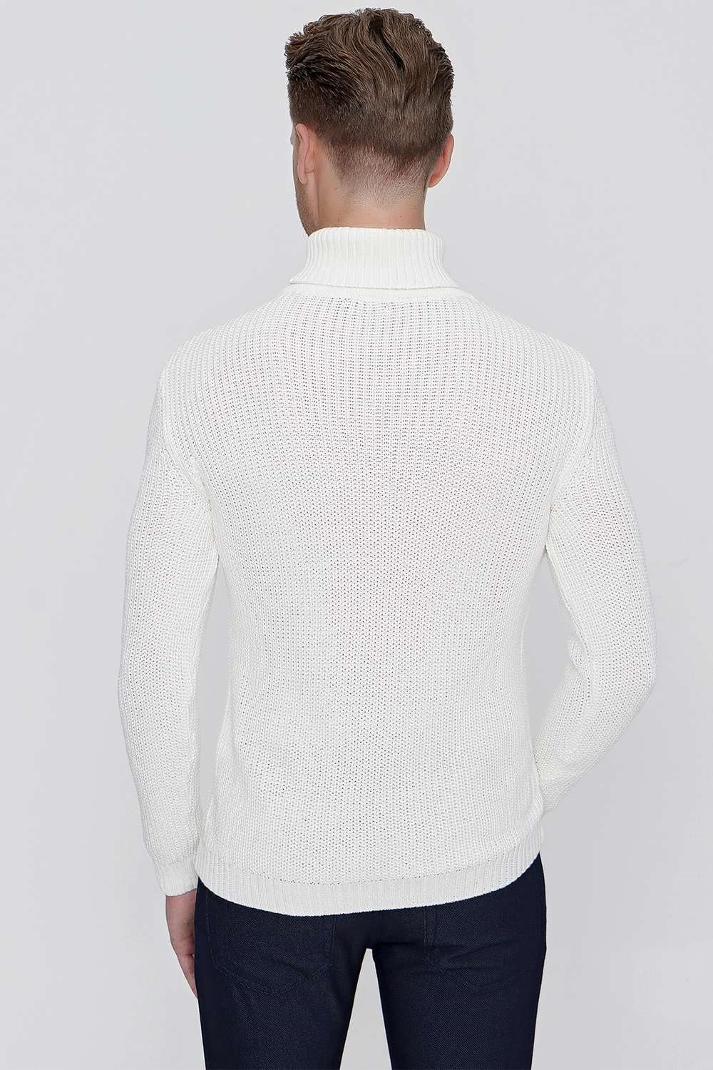 TR 850 Slim Fit Ekru Klasik Triko