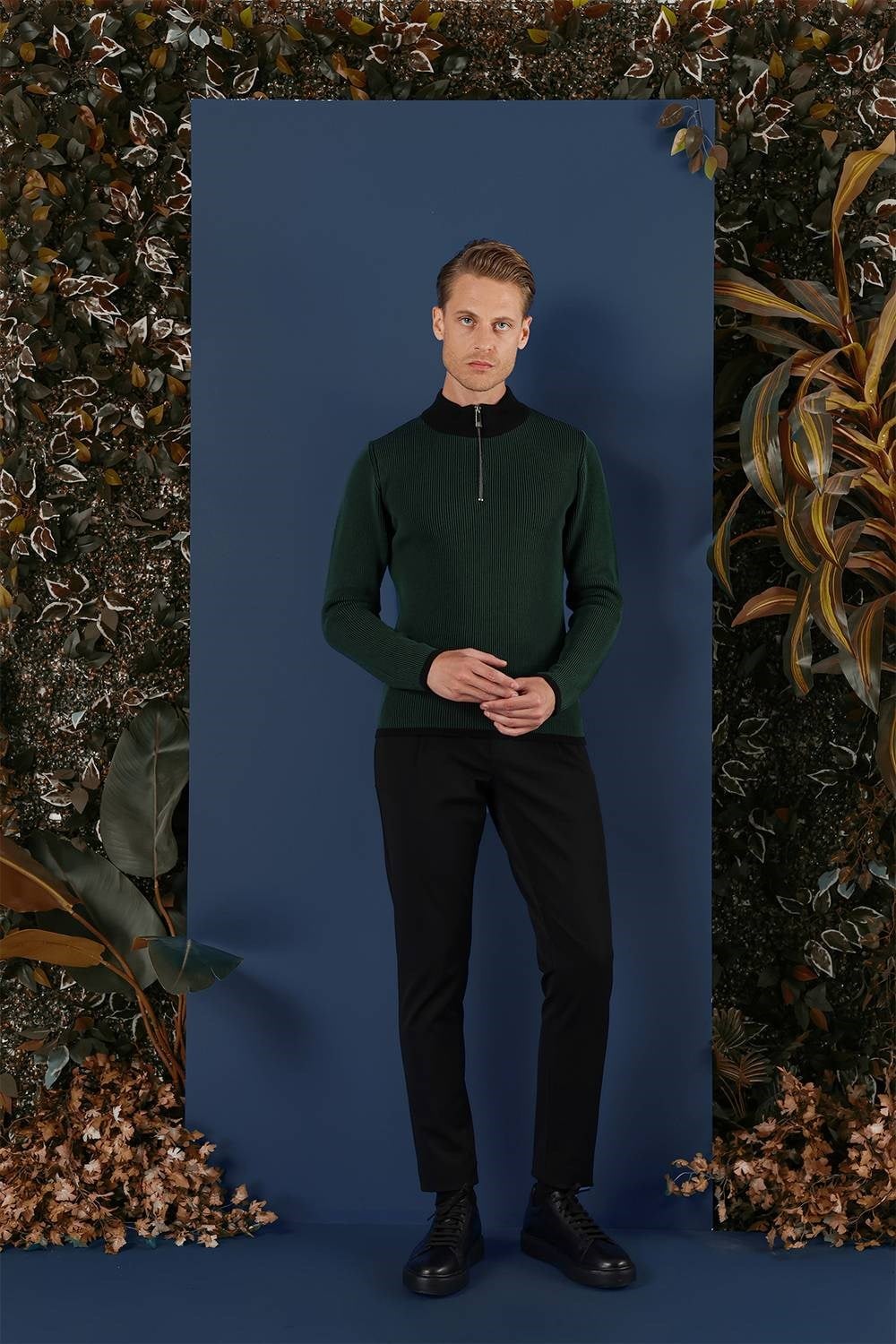 TR 859 Slim Fit Nefti Klasik Triko
