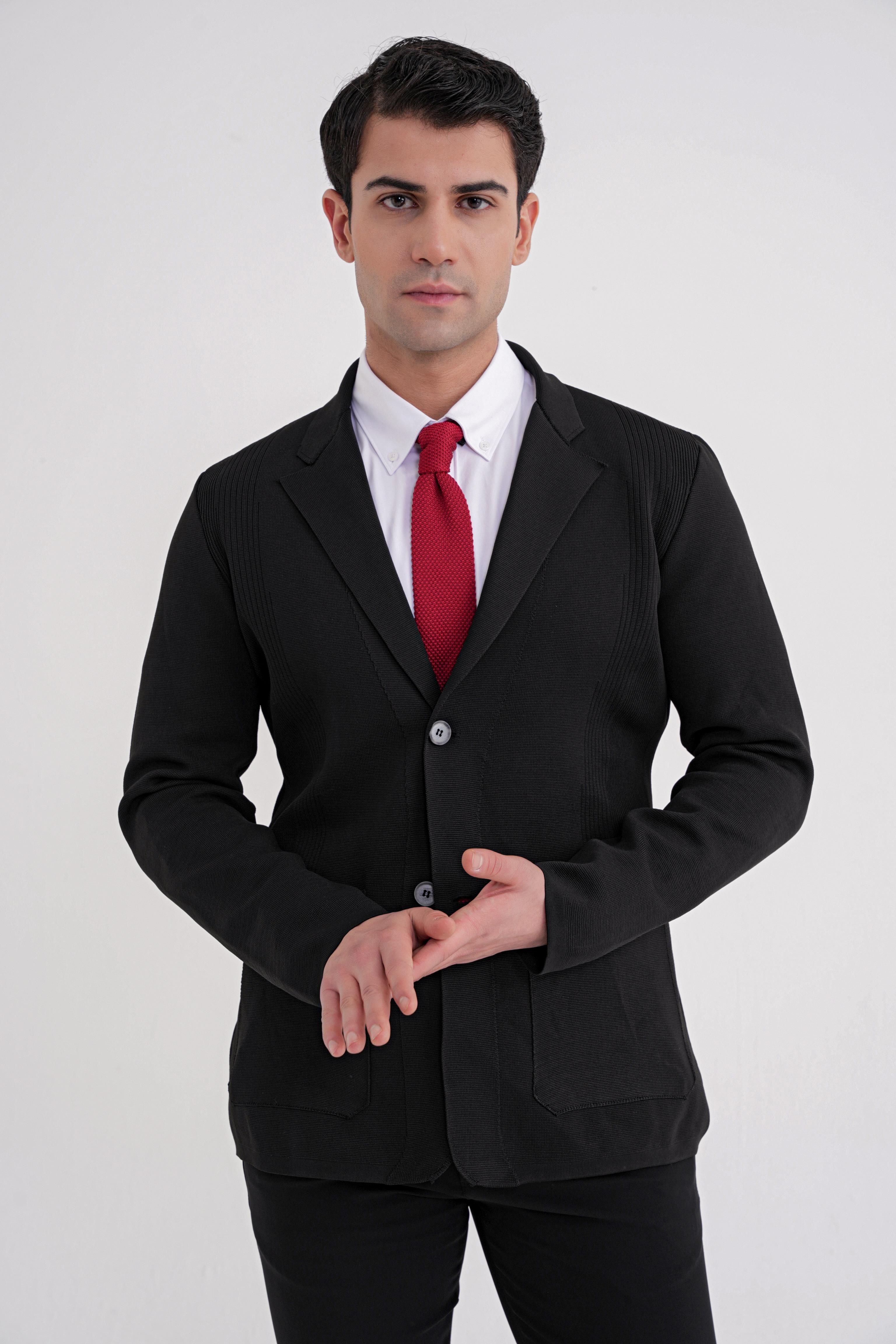 TRİKO CEKET 04 Comfort SİYAH