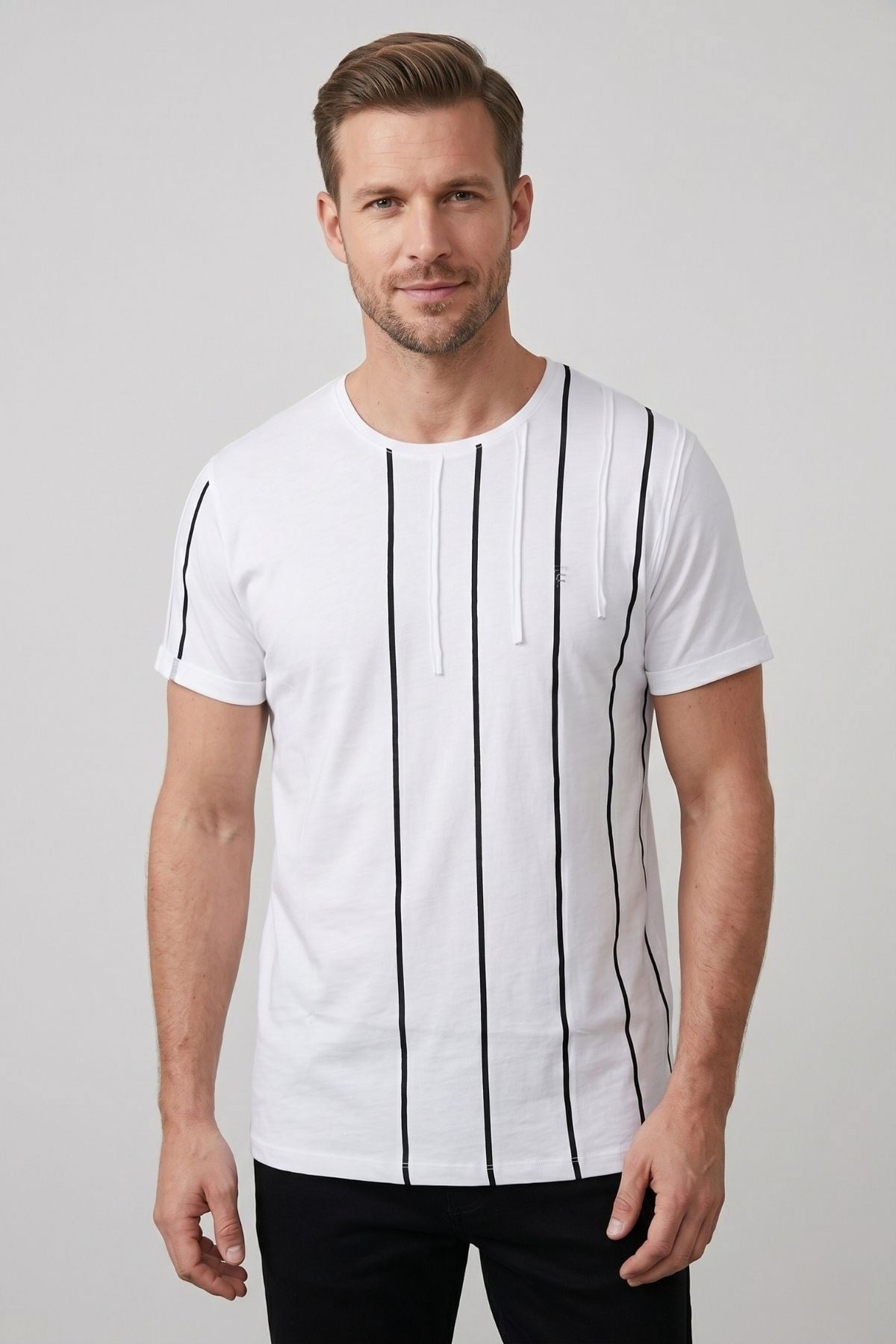 TS 770 Slim Fit Beyaz Spor T-Shirt