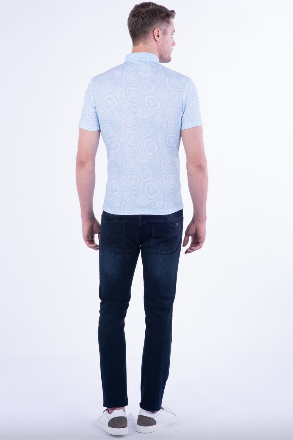 TS 801 Slim Fit Mavi Spor T-Shirt