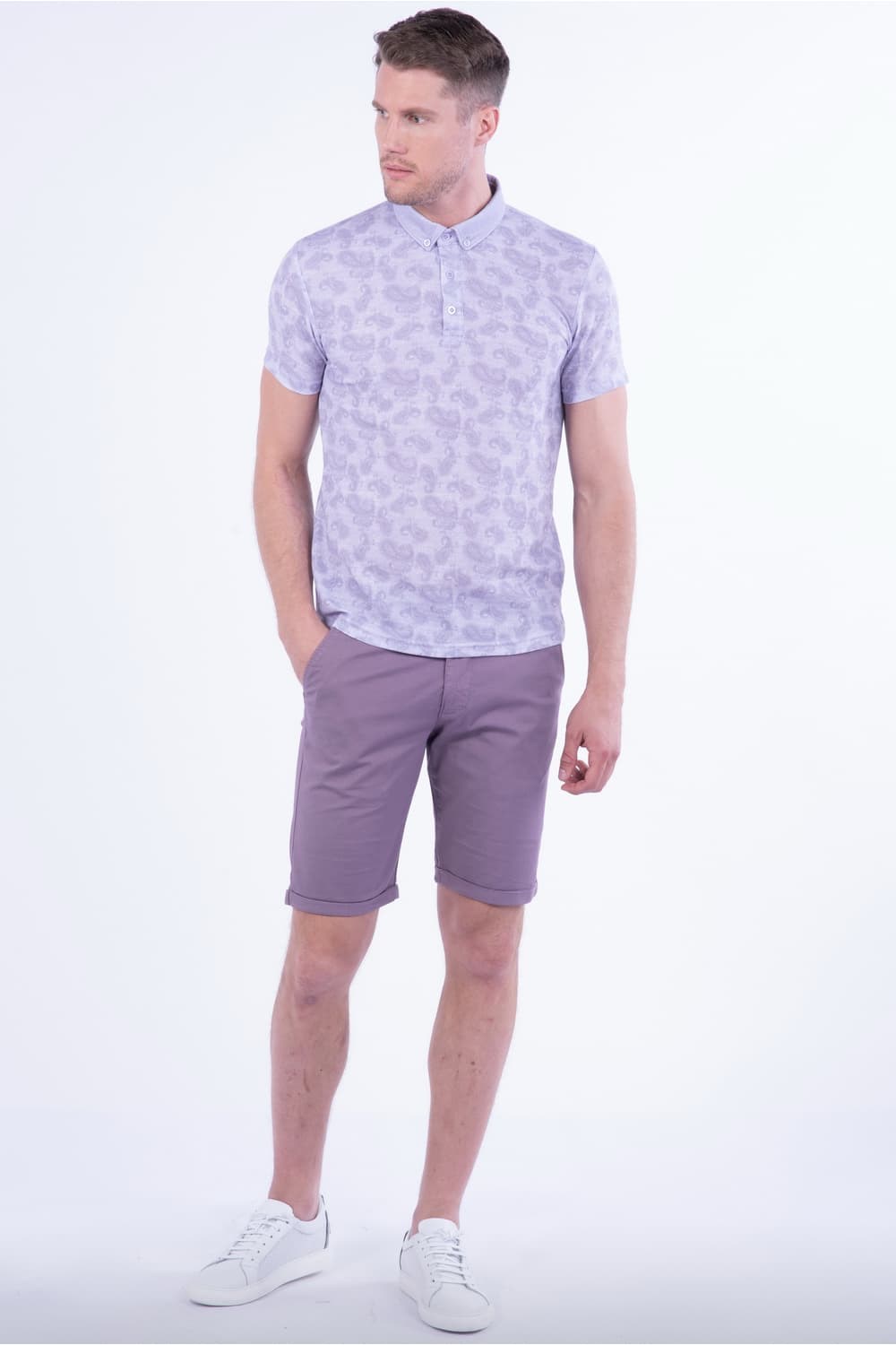TS 803 Slim Fit Lila Spor T-Shirt
