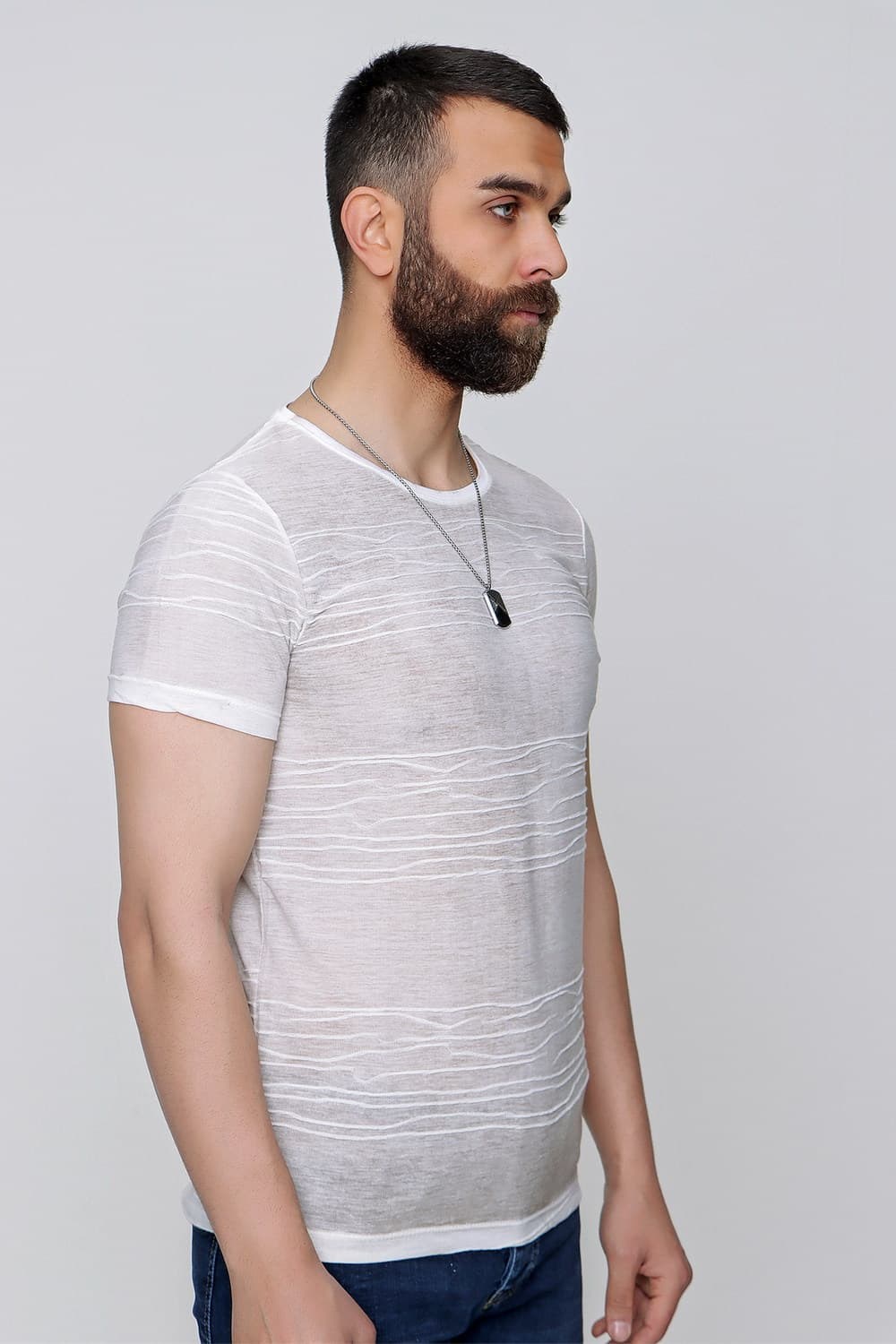 TS 828 Bej Spor T-Shirt