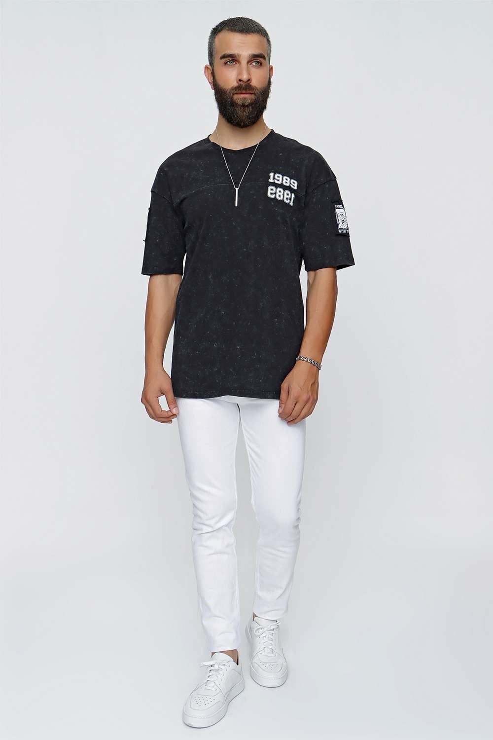 TS 833 Siyah Spor T-Shirt