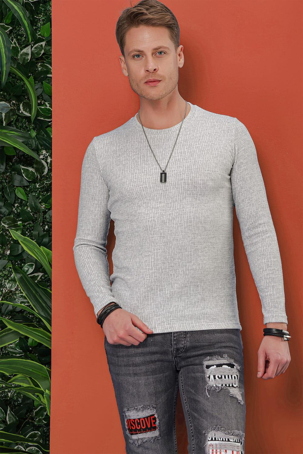 TS 849 Gri Spor T-Shirt