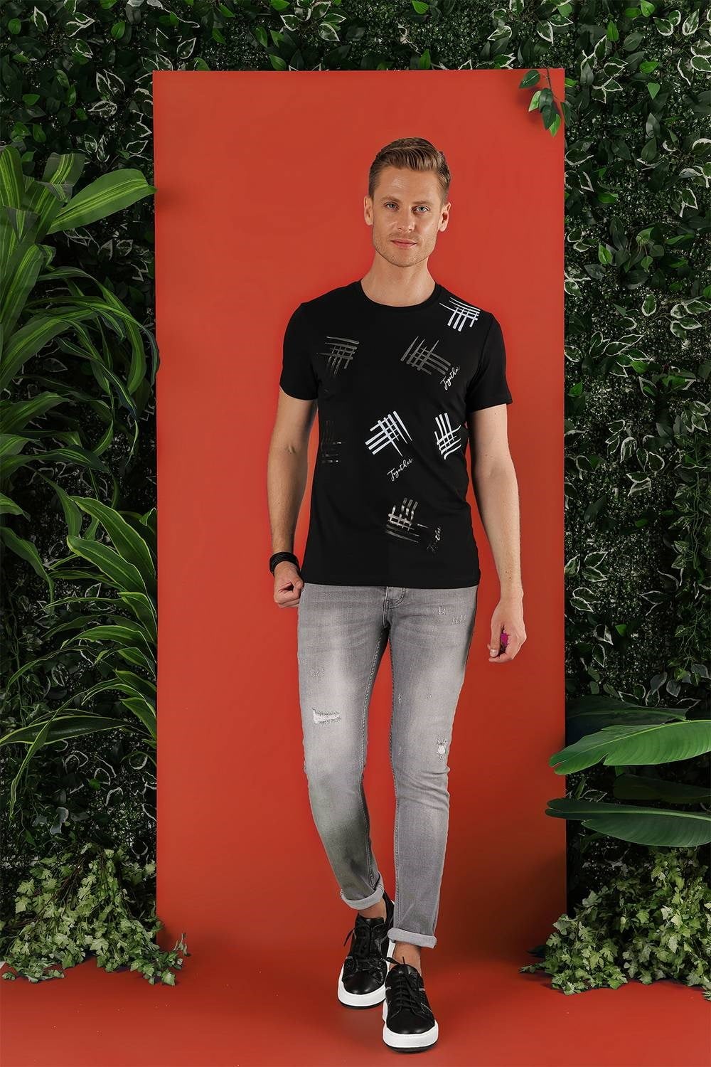 TS 857 Siyah Spor T-Shirt