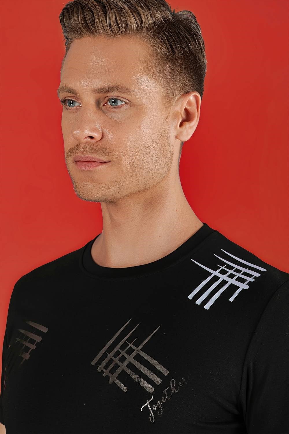 TS 857 Siyah Spor T-Shirt