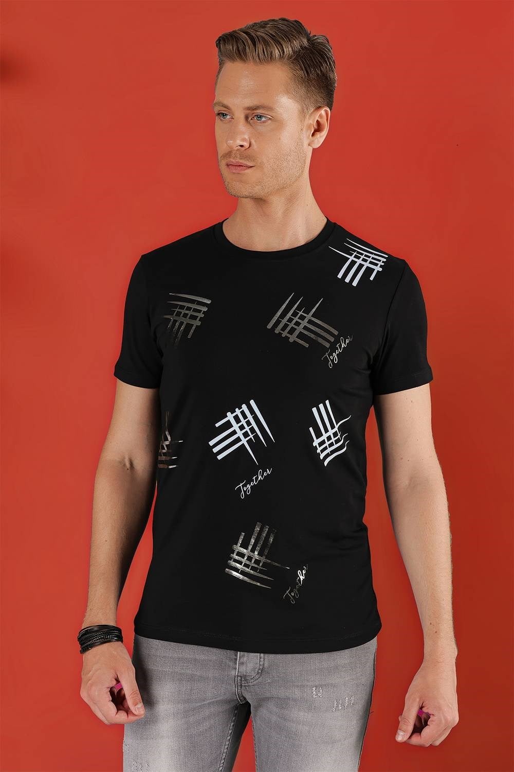 TS 857 Siyah Spor T-Shirt