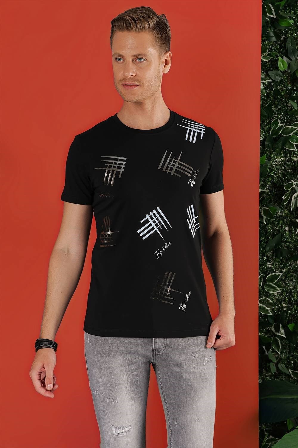 TS 857 Siyah Spor T-Shirt