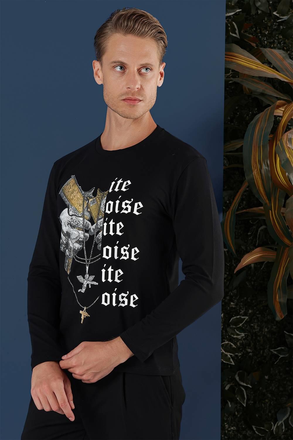 TS 864 Siyah Spor T-Shirt