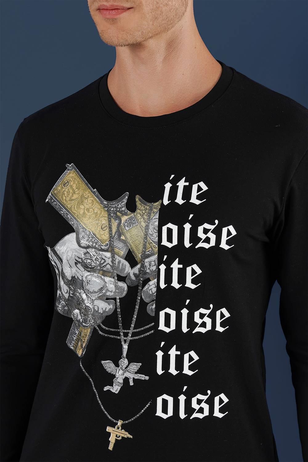 TS 864 Siyah Spor T-Shirt