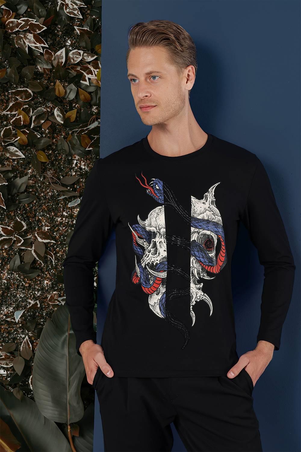 TS 865 Siyah Spor T-Shirt