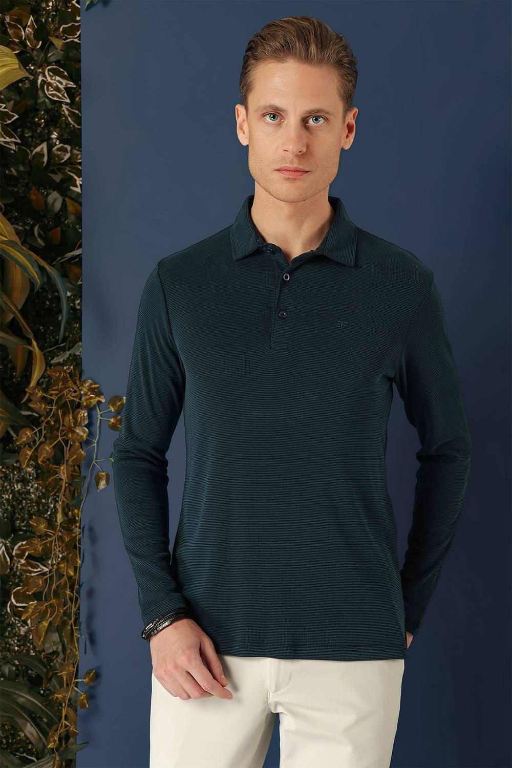 TS 875 Slim Fit Lacivert Spor T-Shirt