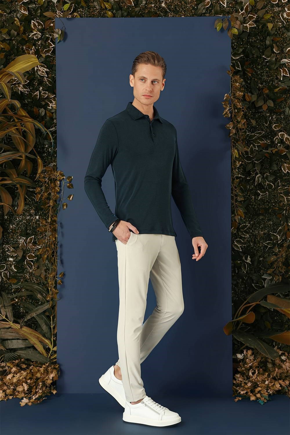 TS 875 Slim Fit Lacivert Spor T-Shirt