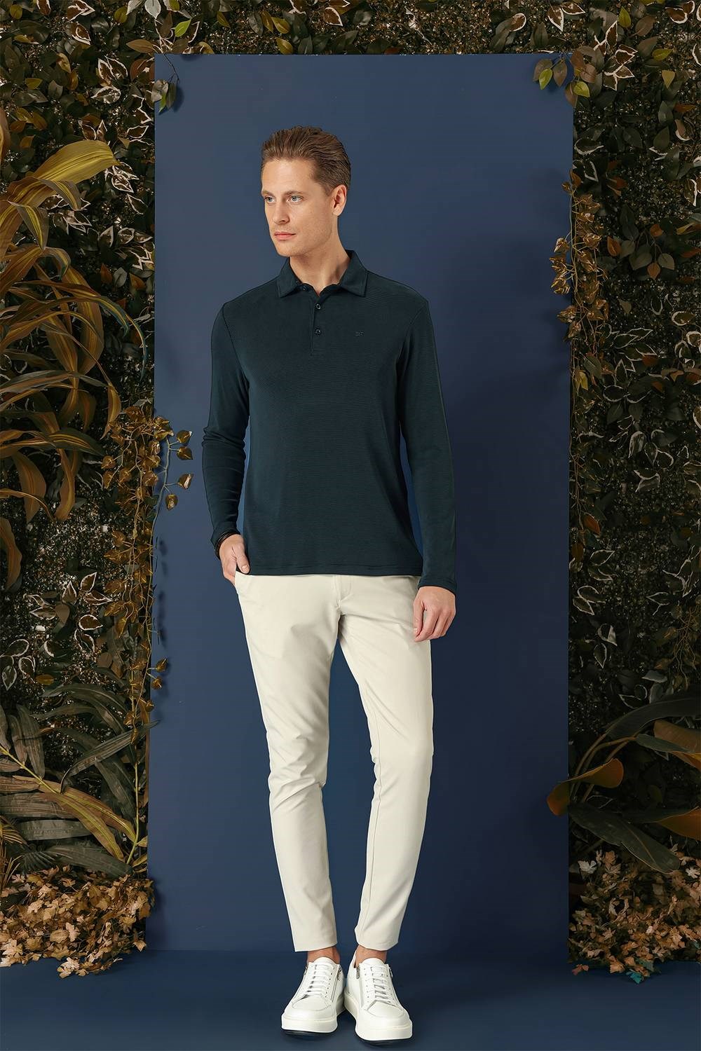 TS 875 Slim Fit Lacivert Spor T-Shirt