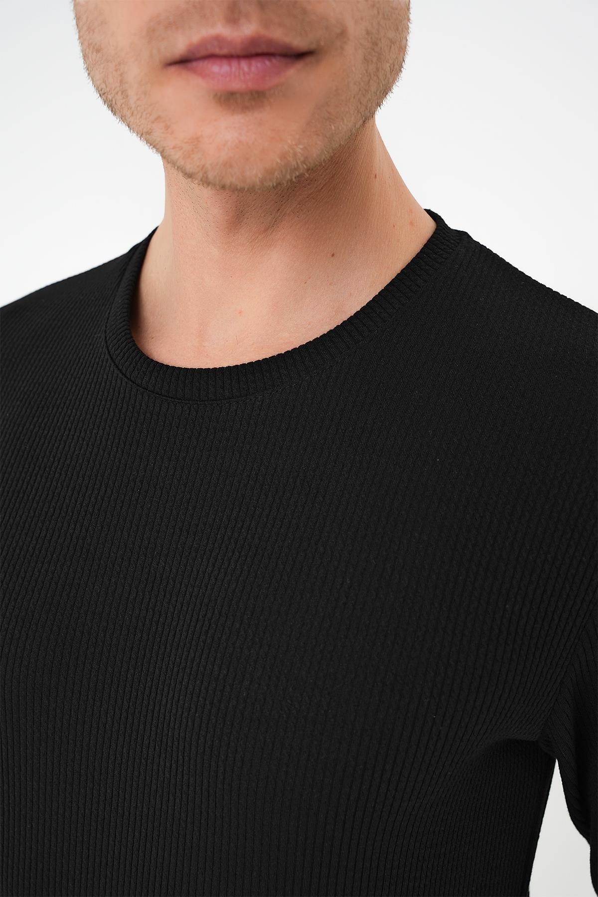 TS 887 Slim Fit Siyah T-Shirt