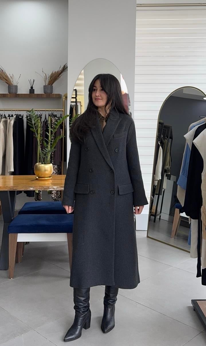 Oversize Premium Antrasit Kaban